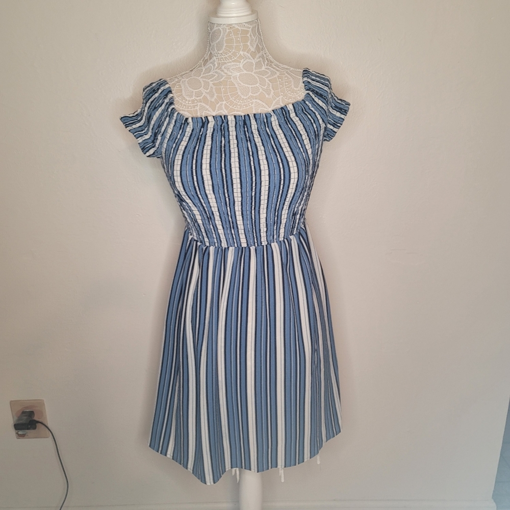 Rue21 Blue and White Striped Summer Dress